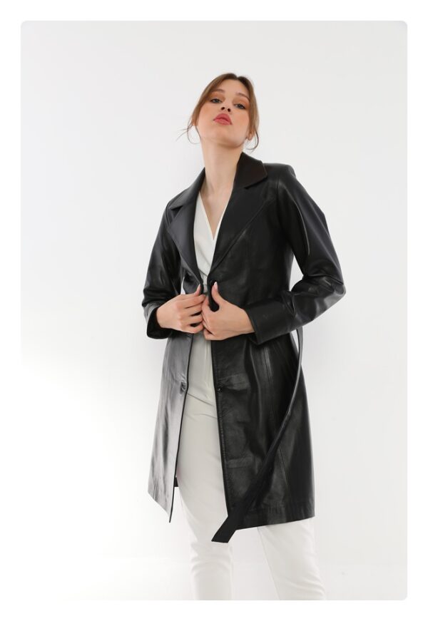 IPARELDE Black Women's Classic Leather Jacket - Madonna