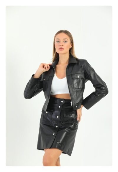 IPARELDE Black Jacket & Skirt Sets - Tenie