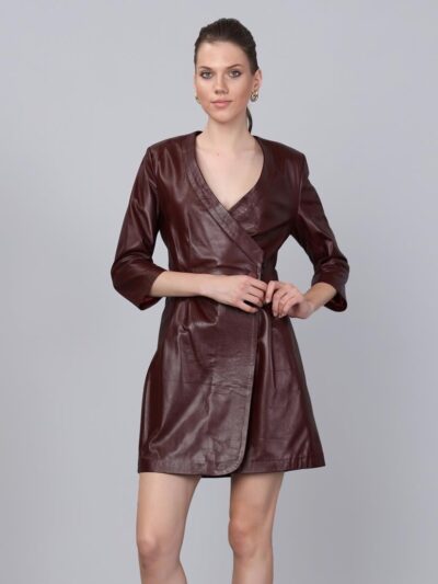 genuine leather dress, real leather maxi dress, black leather long dress, button front leather outfit, handmade leatherwear, leather fashion women, IPARELDE leather, elegant leather gown, Turkish leather clothing, luxury leather look